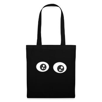 Yeux de l'objet de la vue - Sac en tissu - noir - Devant
