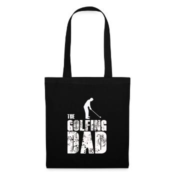 Golf golf golf père papa fête des pères - Sac en tissu - noir - Devant