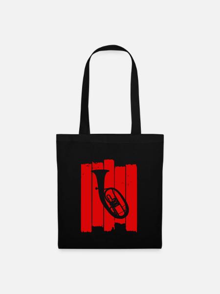 tenorhorn. Tenor horn. baritone horn. - Stoffbeutel - Schwarz