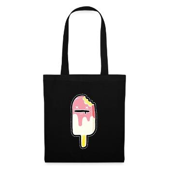 Ice cream ice zombie pink black white - Tote Bag - black - Front