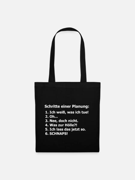 Planung - Stoffbeutel - Schwarz