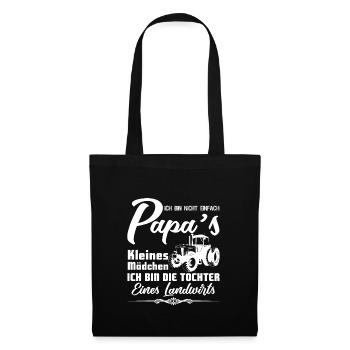 Lustiges Landwirt Shirt PAPA TOCHER - Stoffbeutel - Schwarz - Vorne