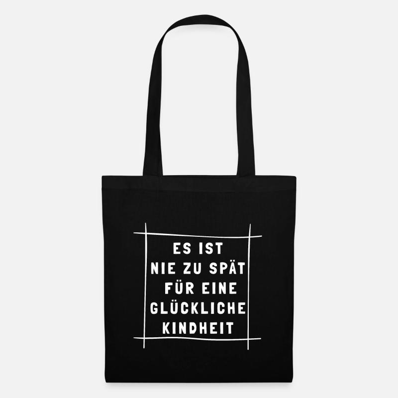glückliche Kindheit Spass Fun - Stoffbeutel - Schwarz