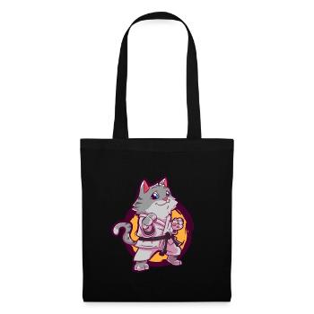 Cat rate Cat Cat Fille d'arts martiaux - Sac en tissu - noir - Devant