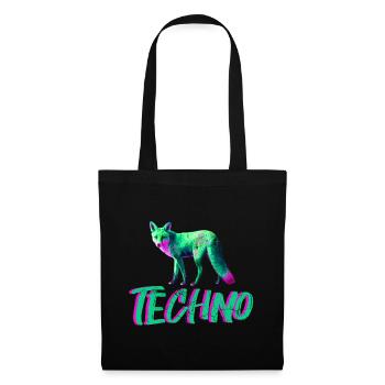 techno - Sac en tissu - noir - Devant
