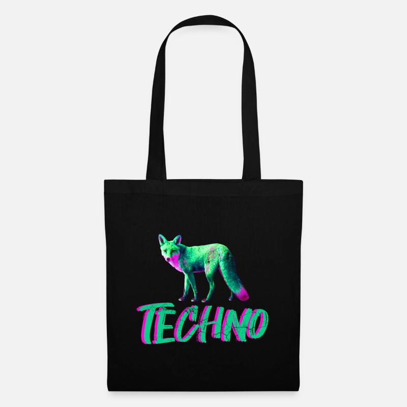 techno - Stoffbeutel - Schwarz