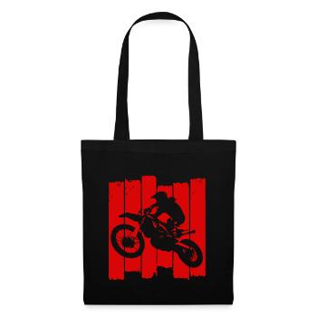 Bretter mit Motocross Design - Stoffbeutel - Schwarz - Vorne