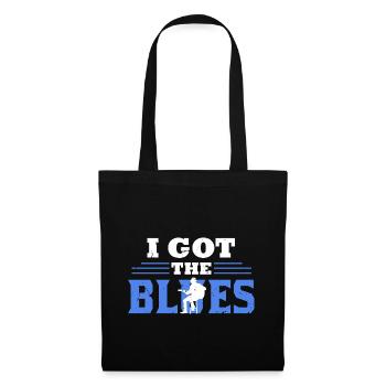 Ich hab den Blues Musik Gitarre Gitarrist Geschenk - Stoffbeutel - Schwarz - Vorne