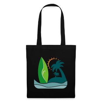 Île du surf - Sac en tissu - noir - Devant