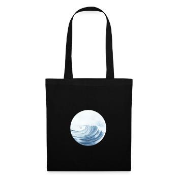 Eau de mer, vague de nature sur la côte - Sac en tissu - noir - Devant