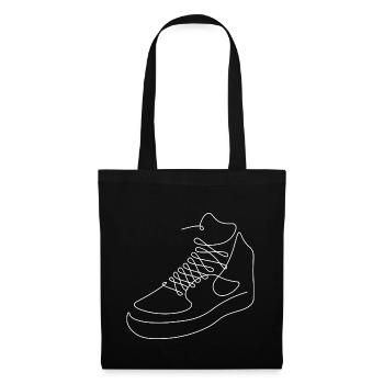 cool sneaker urban shoe illustration - Tote Bag - black - Front