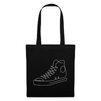 cool sneaker urban shoe illustration - Tote Bag - black - Front