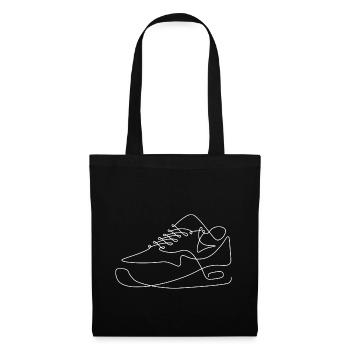 cool sneaker urban shoe illustration - Tote Bag - black - Front