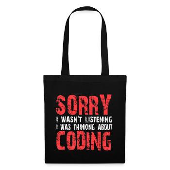 Coding - Stoffbeutel - Schwarz - Vorne