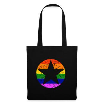 CSD Rainbow LGBT Gay Star - Sac en tissu - noir - Devant