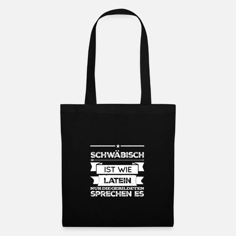 Schwäbisch Käpsele Schwaben Stuttgart Geschenkidee - Stoffbeutel - Schwarz