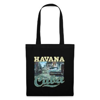 La Havane Cuba Graffiti Street Art - Sac en tissu - noir - Devant