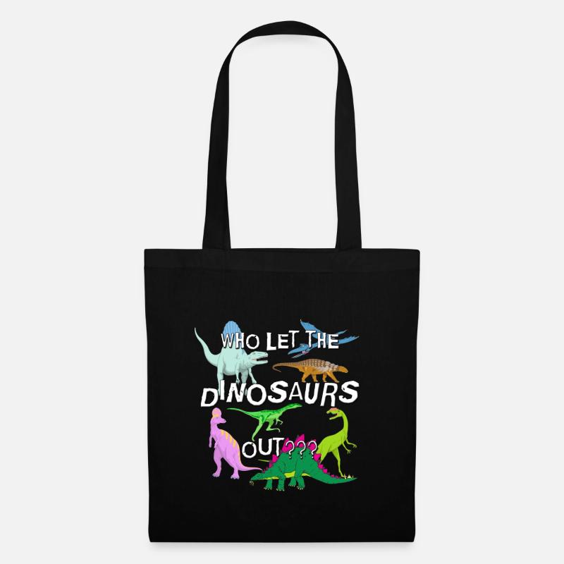 Funny Roaming Dinosaur Lover - Tote Bag - black