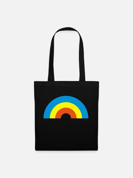 Regenbogen - Stoffbeutel - Schwarz
