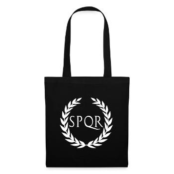 Roemer Rom Roemisch SPQR WEISS - Stoffbeutel - Schwarz - Vorne