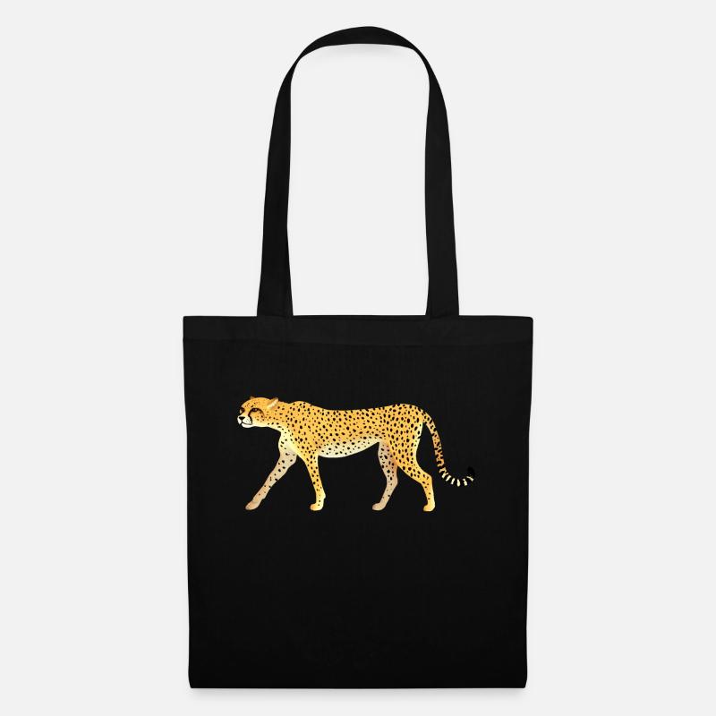 Guépard / Cheetah 01 - Sac en tissu - noir
