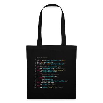 Être amis avec les programmeurs (en Python) - Sac en tissu - noir - Devant
