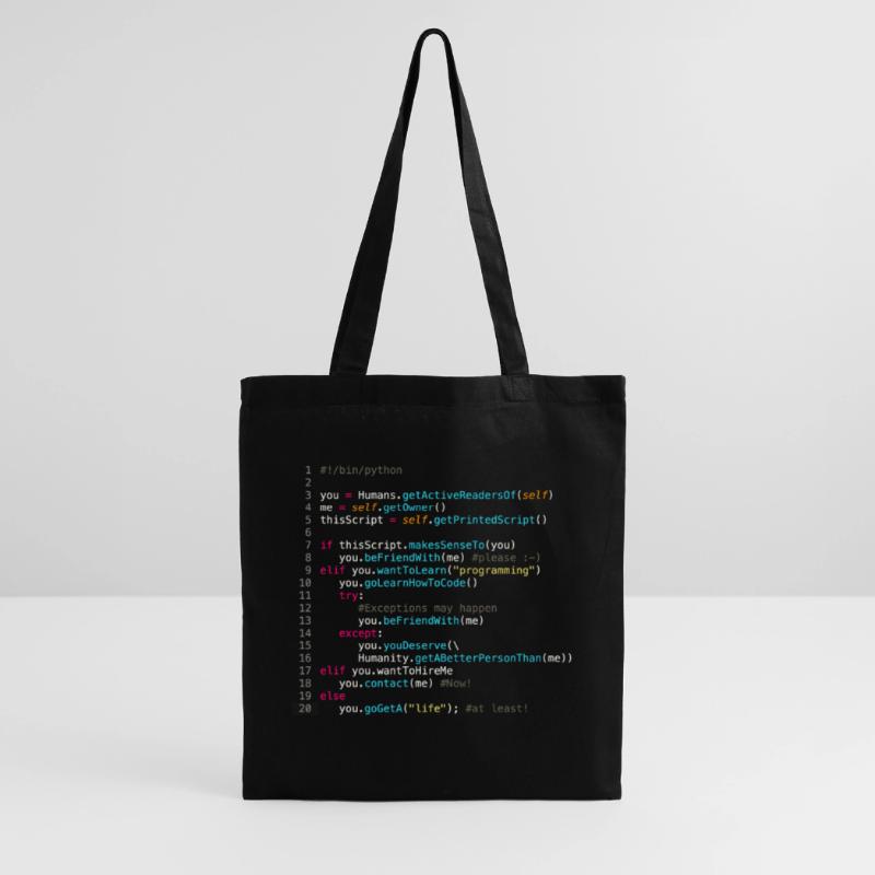 Sei mit Programmierern befreundet (in Python) Stoffbeutel