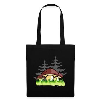 mushrooms forest nature gift idea - Tote Bag - black - Front