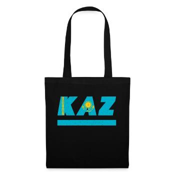 Drapeau du Kazakhstan KAZ - Sac en tissu - noir - Devant