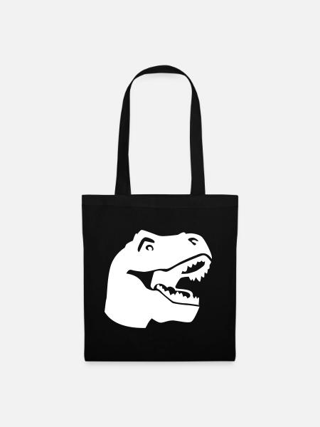 T-Rex - Stoffbeutel - Schwarz