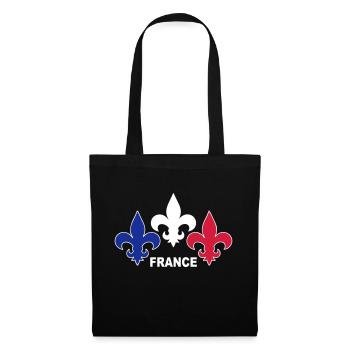 Fleurs de Lys - Sac en tissu - noir - Devant
