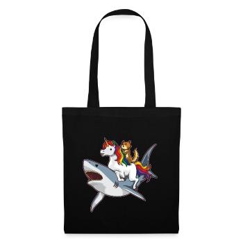 Hai Einhorn Chat - Merveilleuse amitié - Sac en tissu - noir - Devant