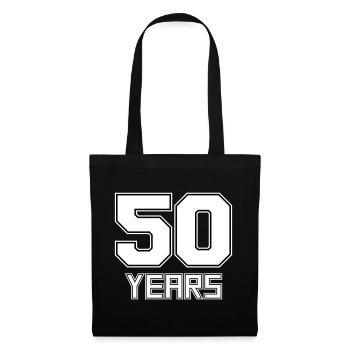 50 Jahre - Stoffbeutel - Schwarz - Vorne