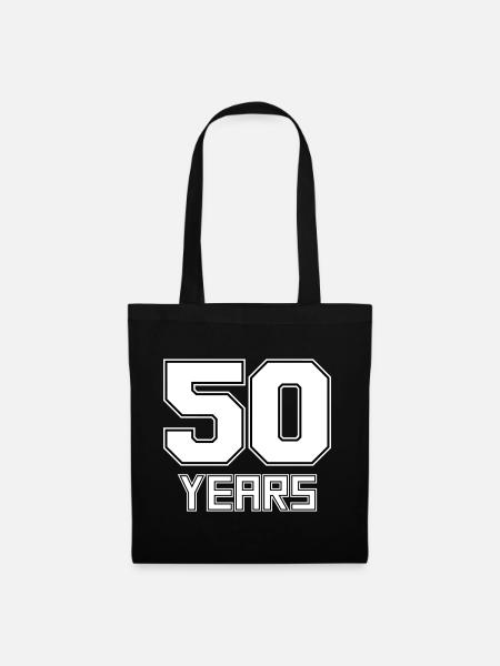 50 Jahre - Stoffbeutel - Schwarz