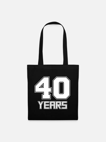 40 ans - Sac en tissu - noir