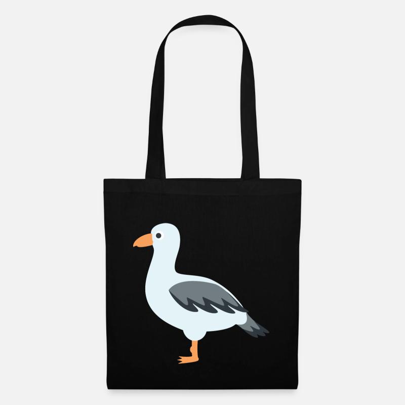 Möwe - Stoffbeutel - Schwarz