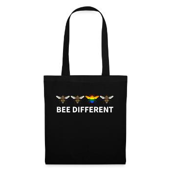 Abeille Différente Rainbow Bee Gay Pride Homo LGBT Abeilles - Sac en tissu - noir - Devant