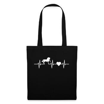 Pulse Horse Gift Sport Hobby Dressage - Tote Bag - black - Front