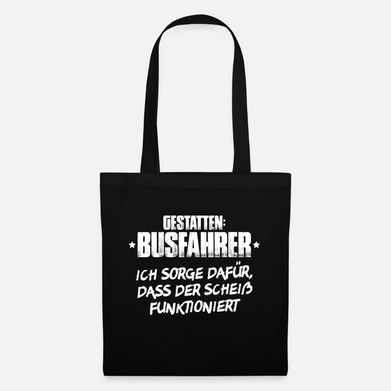Busfahrer Bus Driver Schulbus Linienbus Geschenk - Stoffbeutel - Schwarz