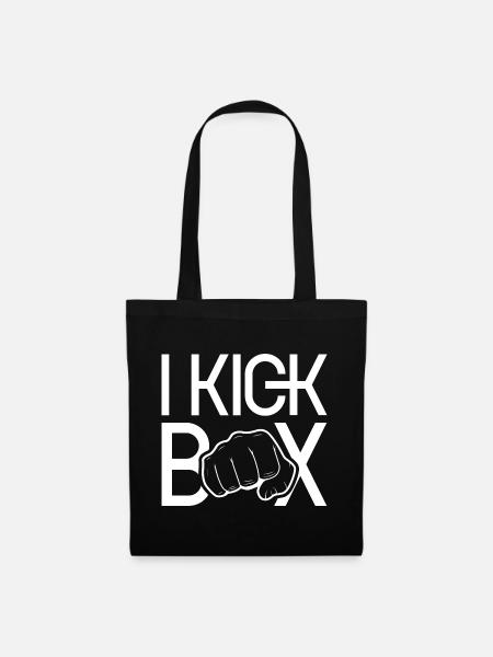 Ich Kickboxe Kickboxer Kickboxen Kickboxing - Stoffbeutel - Schwarz