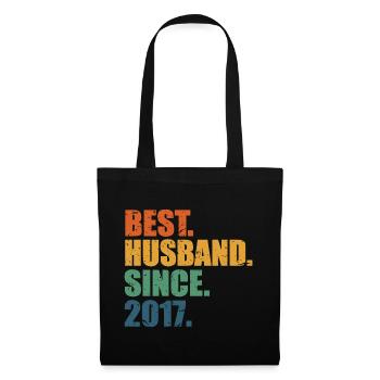 Best Husband Since 2017, 6 Years Anniversary Gift - Tote Bag - black - Front