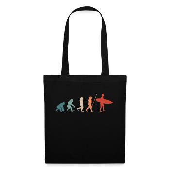 Surfing Surfer Retro Evolution - Tote Bag - black - Front