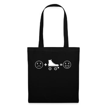Roller Skates funny smile - Roller Skating - Sac en tissu - noir - Devant