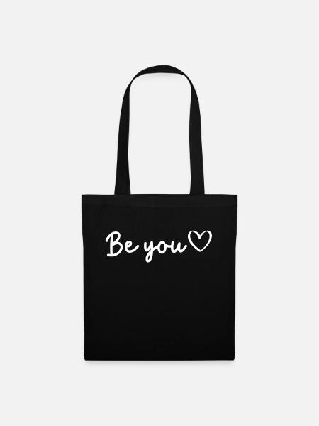 Be You | Motivational Quote - Tote Bag - black