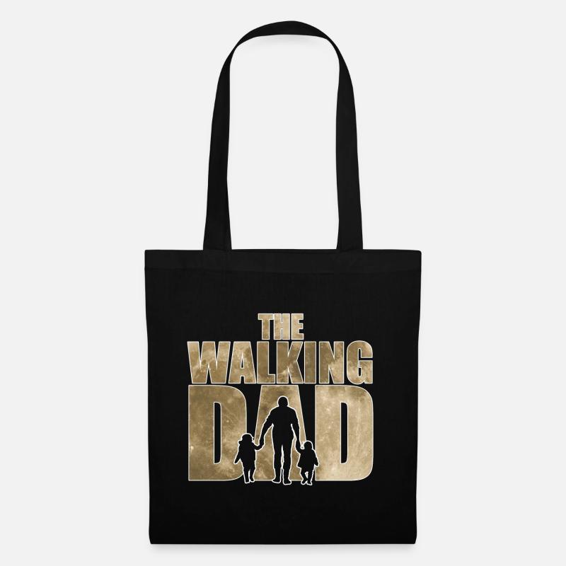 The walking Dad Vater Vatertag Geschenk - Stoffbeutel - Schwarz