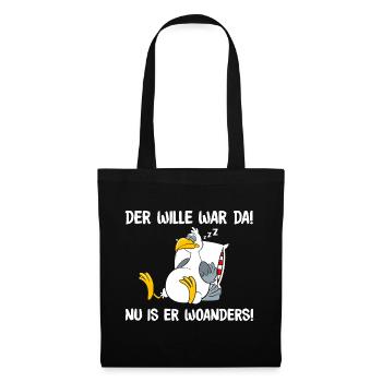Der Wille war da - Stoffbeutel - Schwarz - Vorne