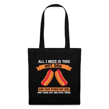 Day and Night Hot Dog Hot dog sausage fast food - Tote Bag - black - Front