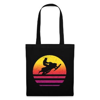 Snowmobile Retro Style Vintage - Tote Bag - black - Front