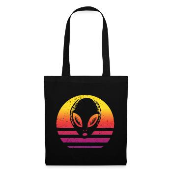 Alien Retro Style Vintage - Stoffbeutel - Schwarz - Vorne