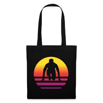 Running Retro Style Vintage - Tote Bag - black - Front